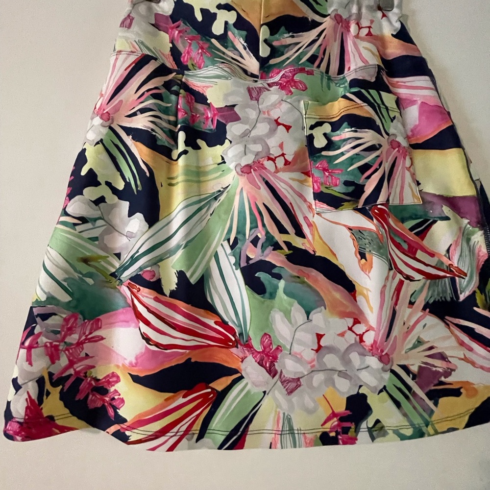 Tribal Vibrant A-Line Skirt with Floral Design